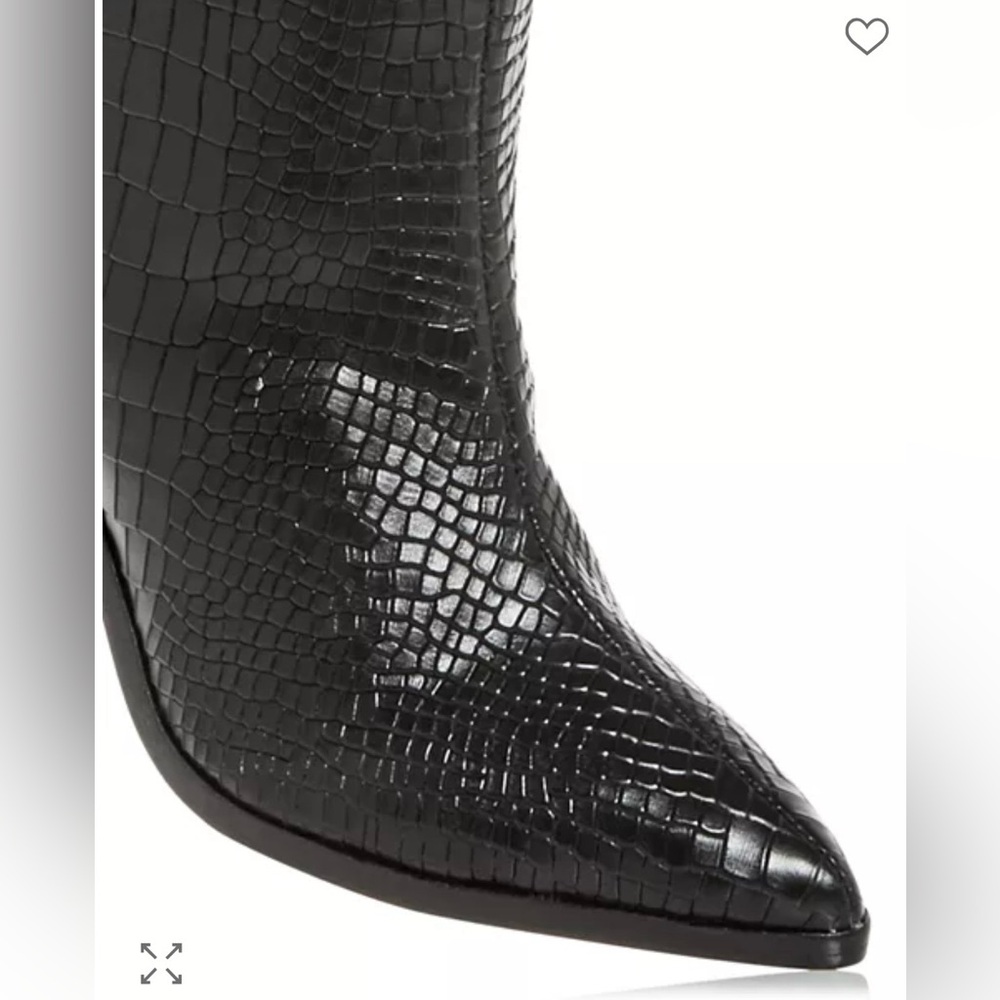 SCHUTZ - Maryana Crocodile Embossed Knee-High Block Boot Size 5 - Picture 4 of 13